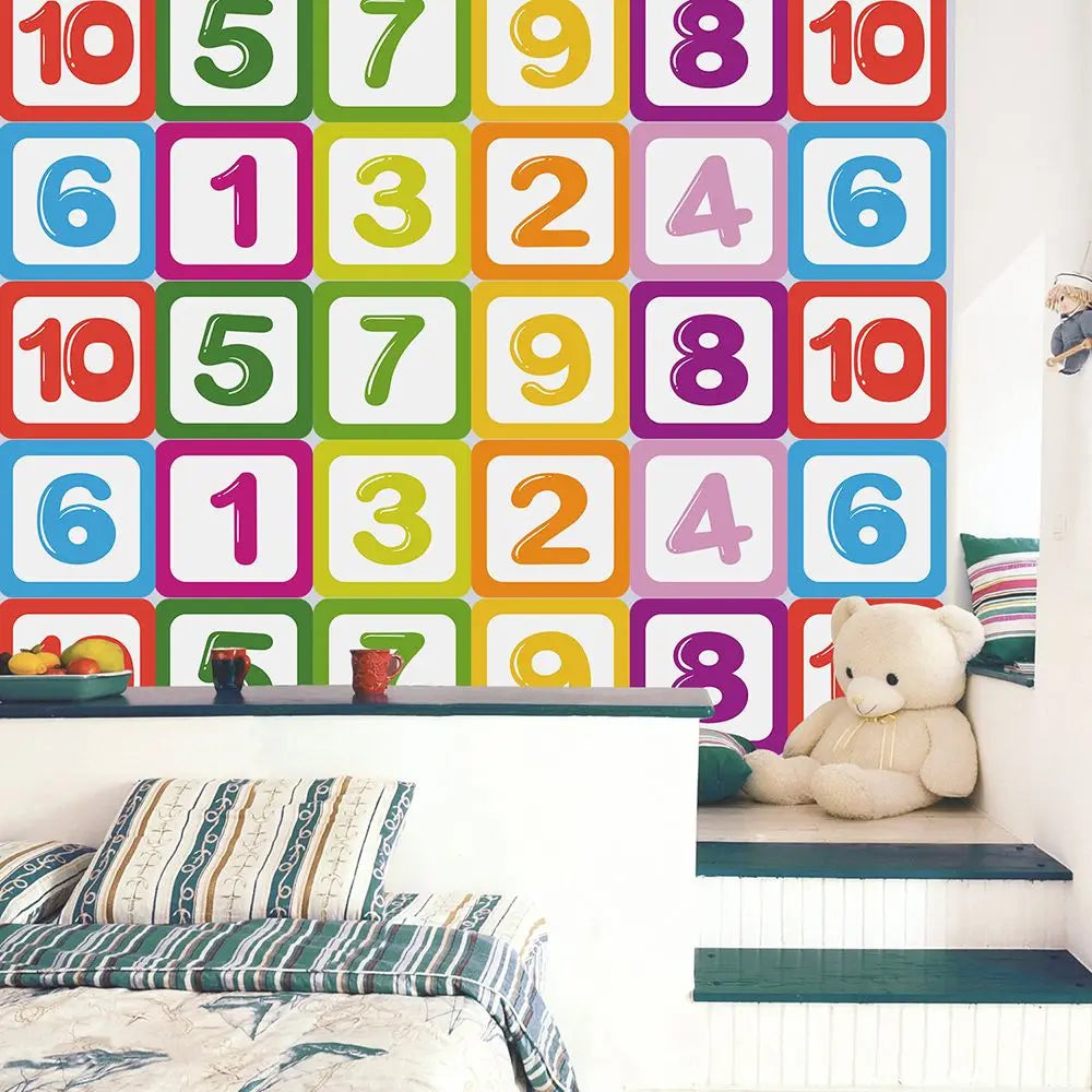 Sticker Sol Jeu de Marelle Chiffres – Autocollant PVC Éducatif Chambre Bébé Maternelle, Cadeau Parent-Enfant