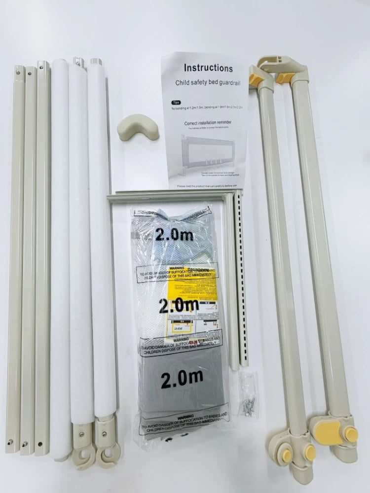 Barrière de Lit Anti-Chute Bébé & Enfant Réglable – Rail de Sécurité Lit 1.5M à 2.0M
