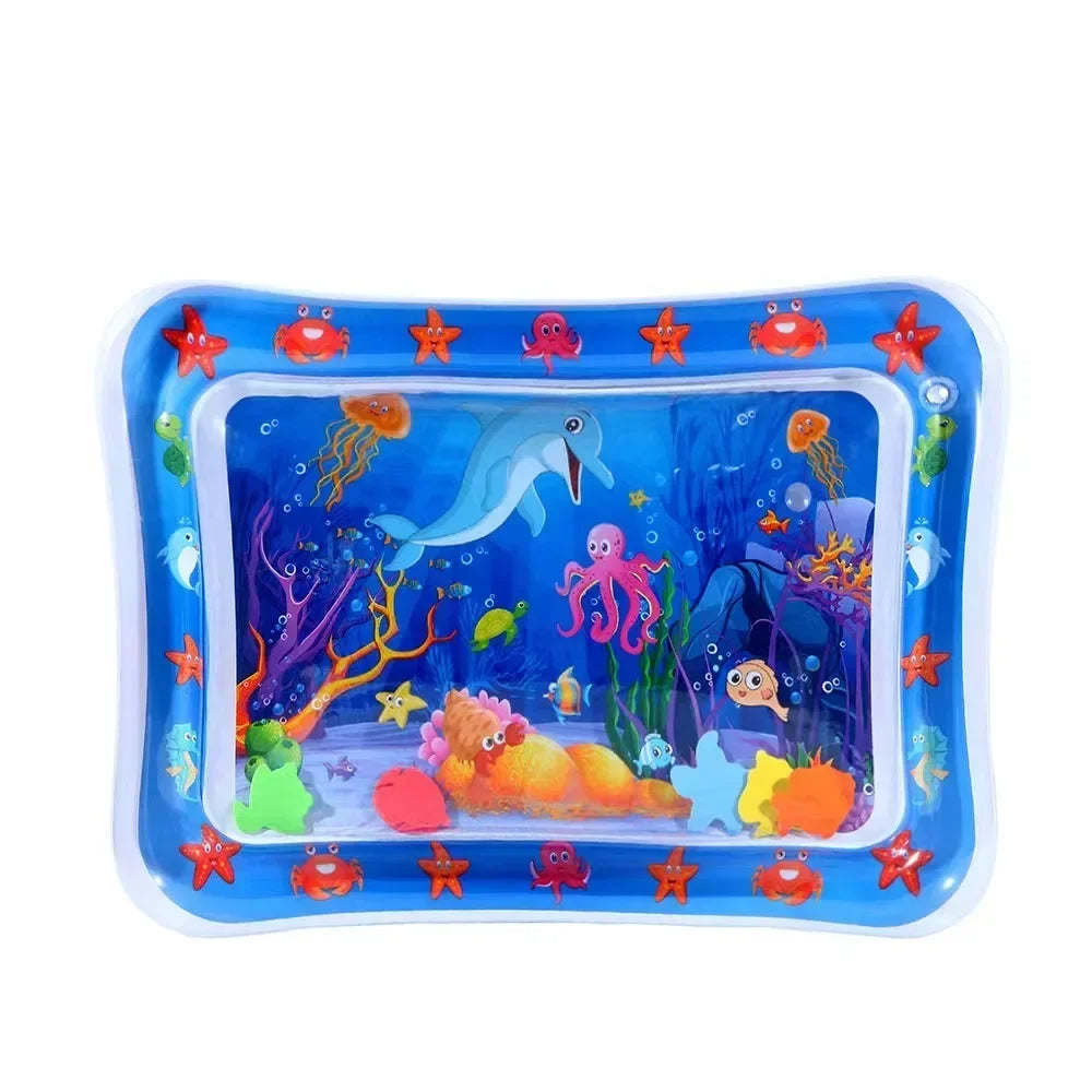 Tapis d’Eau Gonflable Bébé – Tapis d’Éveil Sensoriel Tummy Time | 9 Modèles