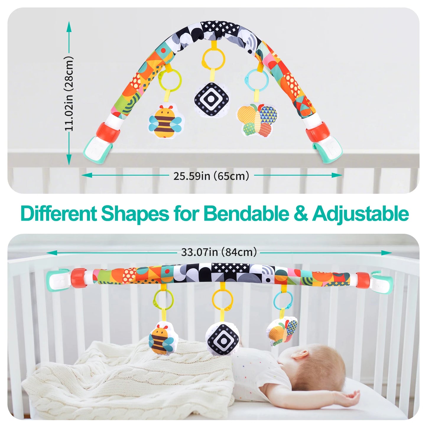 Jouet À Suspendre Bébé Poussette & Siège Auto – Spirale D’Activité Éveil Sensoriel