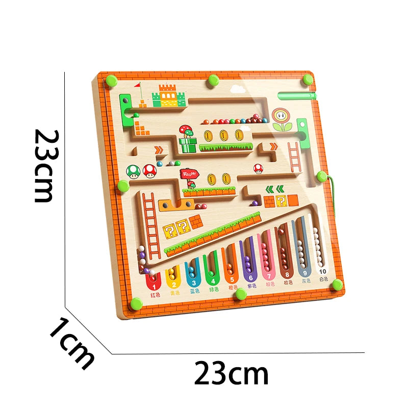 Labyrinthe Magnétique Balle Enfant – Concentration, Logique & Écriture | Puzzle Éducatif Dès 3 Ans | Taille M & L