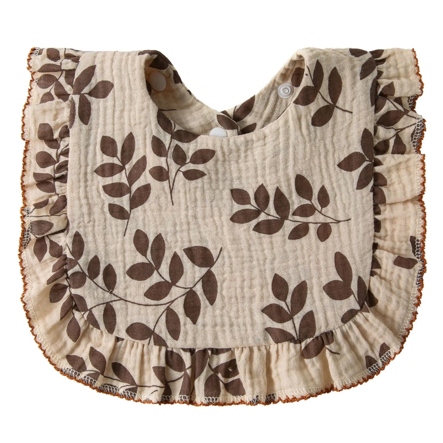 Bavoir Bandana Bébé Mousseline Coton Bio – Volant Floral Absorbant Nouveau-Né 0-18 Mois