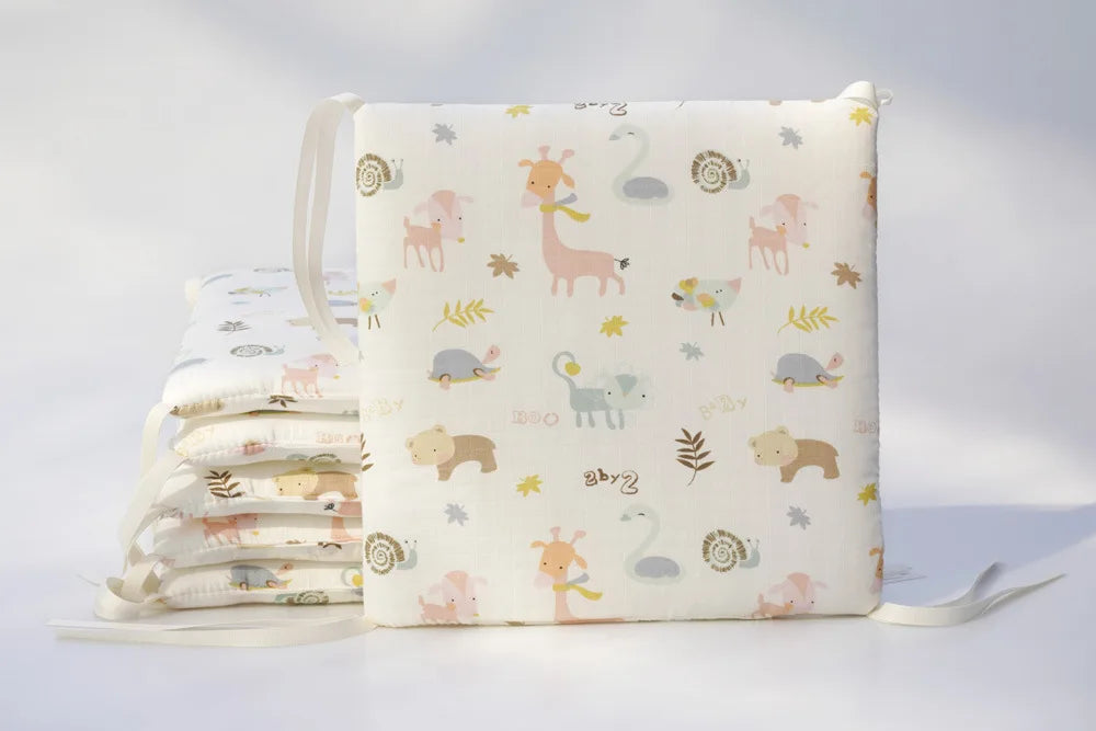 Barrière de lit enfant anti-chute — Coton Lavable Amovible 6 Pièces | Bleu, Beige, Blanc, Kaki