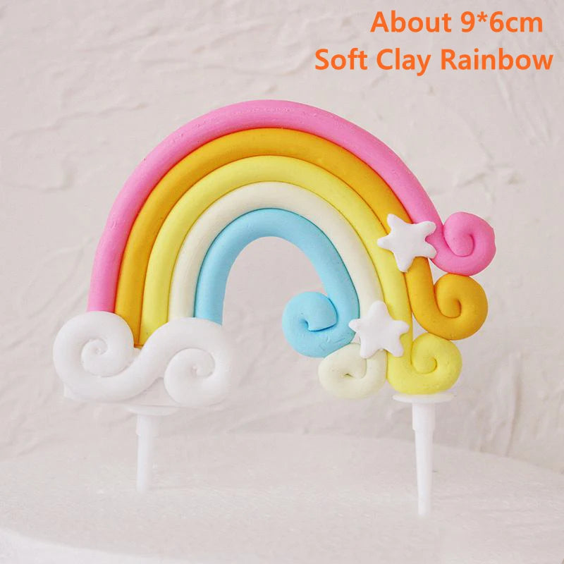 Cake Topper Licorne Arc-en-Ciel – Décoration Gâteau Anniversaire Fille 16 18 Ans & Baby Shower