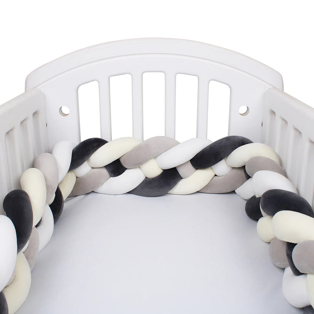 Tresse de Lit Bébé – Tour de Lit Tressé en Coton | 2.2M / 3M / 3.6M | Décoration Chambre Bébé