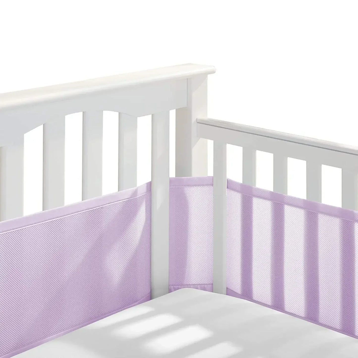 Tour de Lit Respirant Bébé — Mesh 4 Panneaux Protection Barreaux Anti-Étouffement