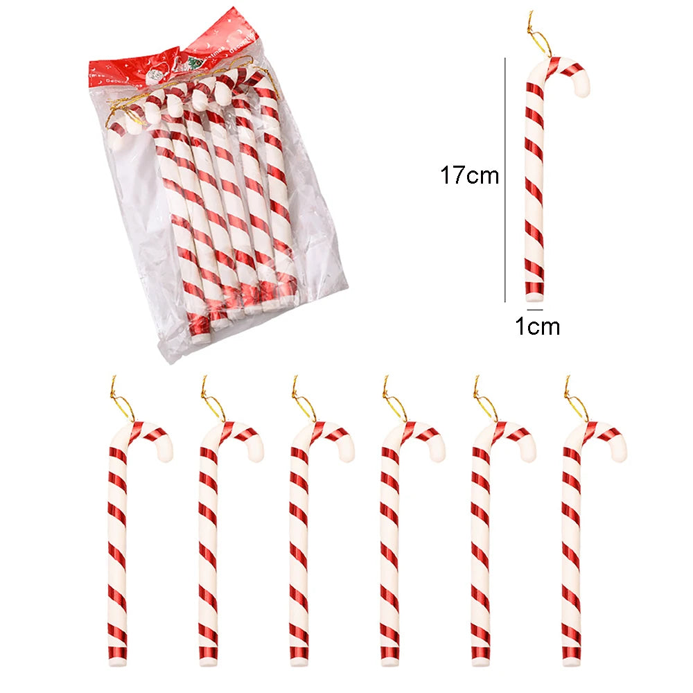 Canne de Bonbon & Pomme de Pin Rouge Or – Décoration Sapin Noël 2025 Tendance, Ornement Suspendu