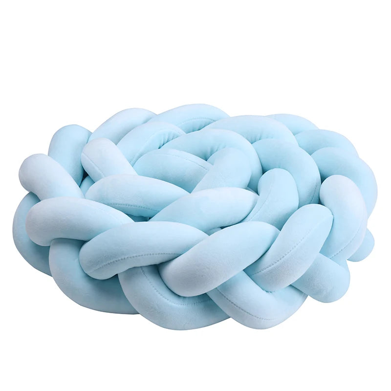 Bumper Lit Bébé Tressé Nœuds Rembourré – Tour de Lit Berceau Lavable 1M 2M 3M 4M