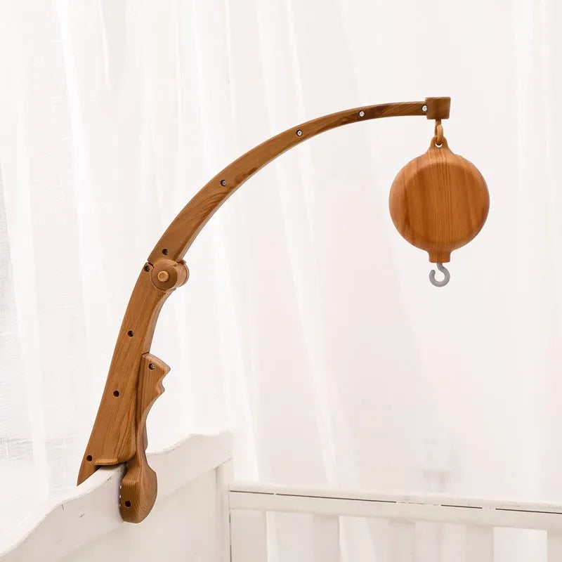 Mobile Musical Bébé Bois Feutre Premium — Cloche Lit Animaux & Boîte à Musique | 3 Modèles
