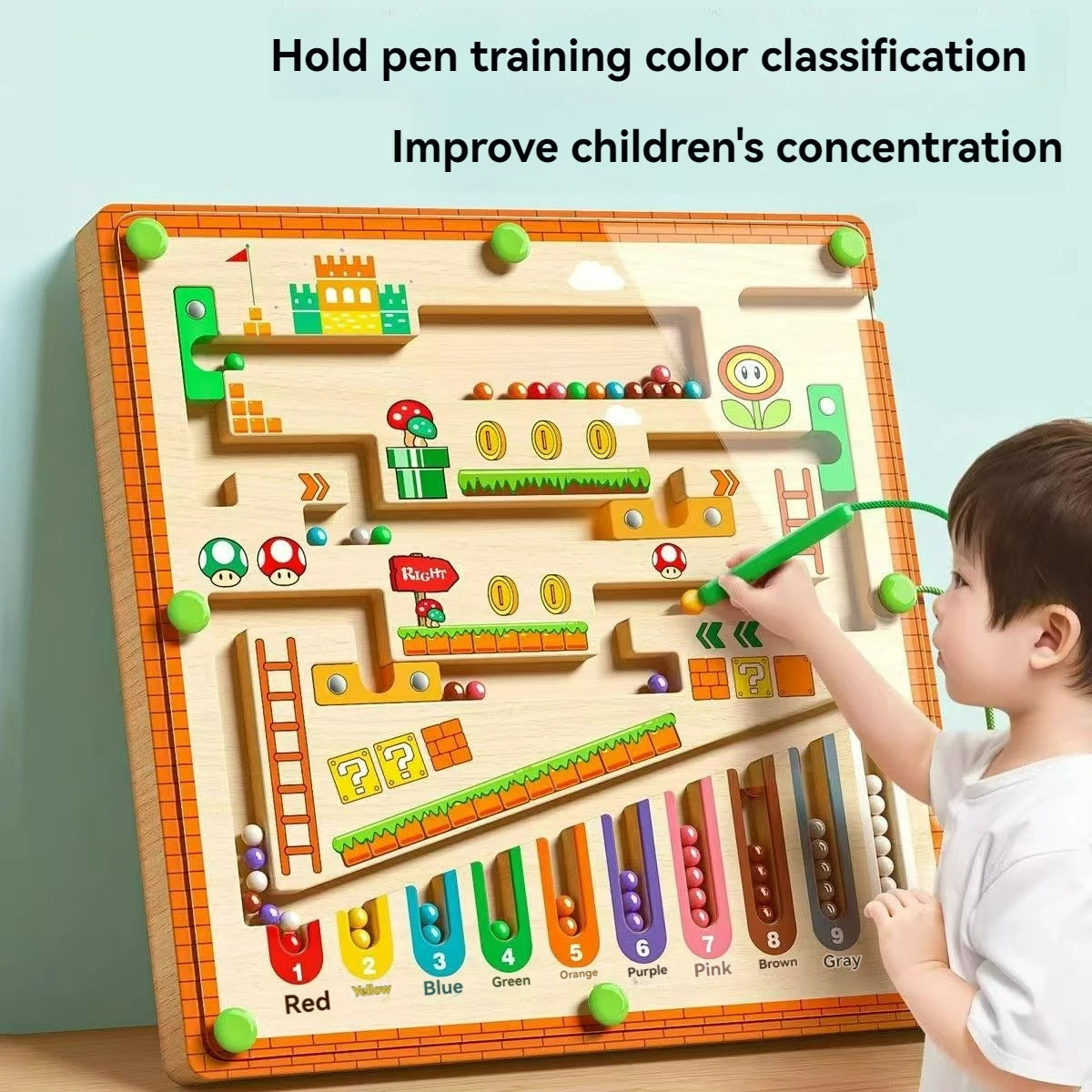 Labyrinthe Magnétique Balle Enfant – Concentration, Logique & Écriture | Puzzle Éducatif Dès 3 Ans | Taille M & L