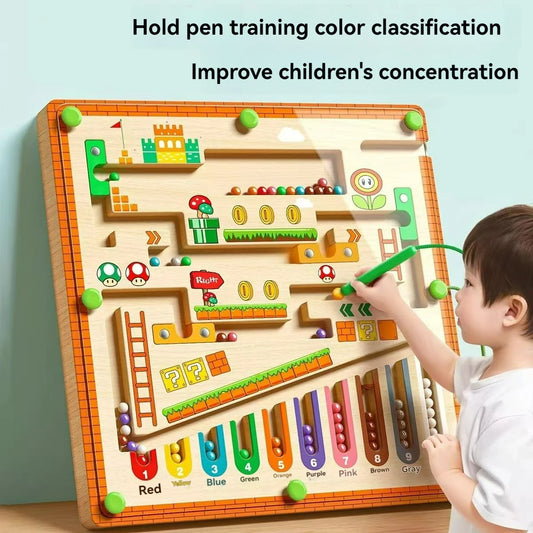 Labyrinthe Magnétique Balle Enfant – Concentration, Logique & Écriture | Puzzle Éducatif Dès 3 Ans | Taille M & L