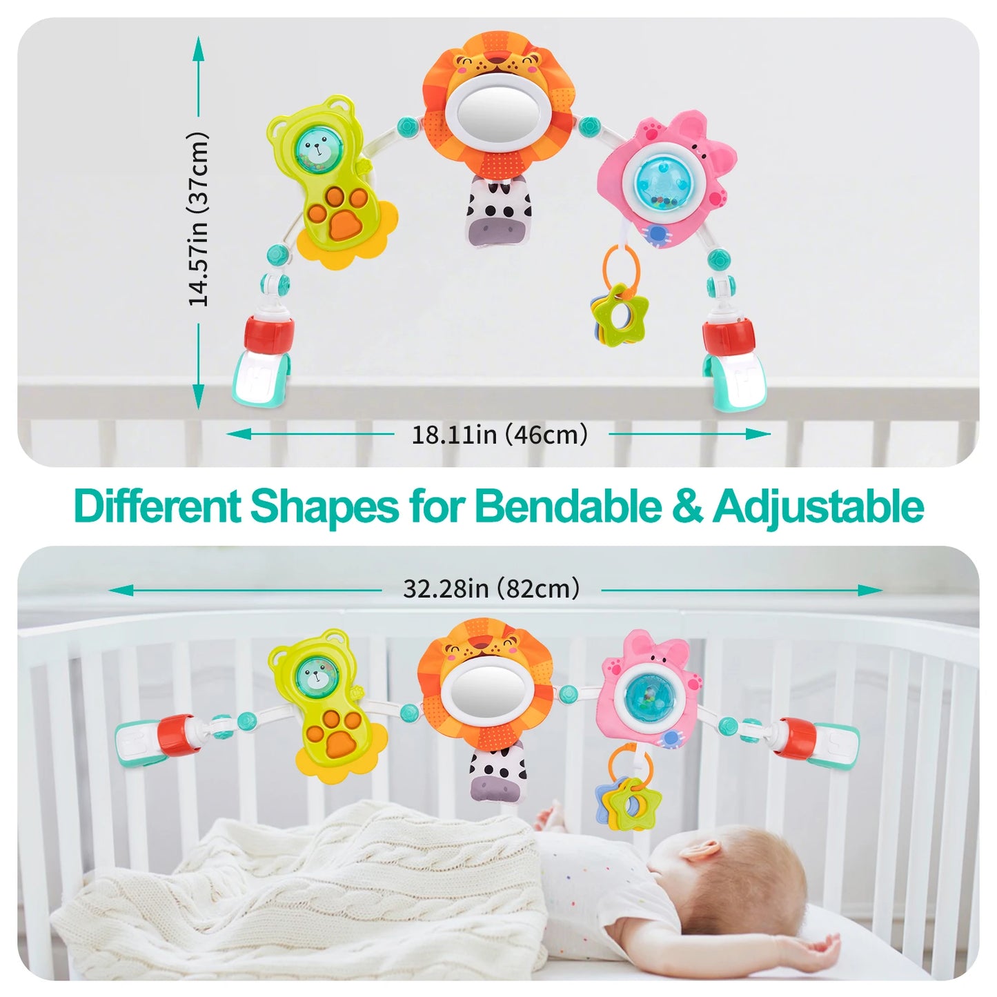 Arche Poussette Bébé – Jouet Éveil Transat & Siège Auto, Développement Sensoriel