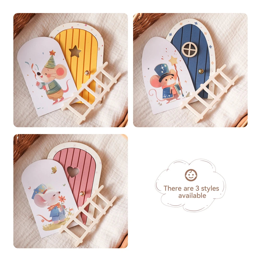 Porte Fée Miniature en Bois & Boîte à Dent de Lait – Décoration Chambre Enfant Cadeau Naissance