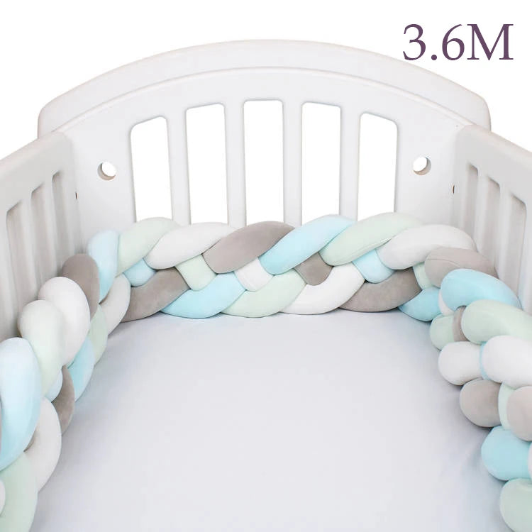 Tresse de Lit Bébé – Tour de Lit Tressé en Coton | 2.2M / 3M / 3.6M | Décoration Chambre Bébé
