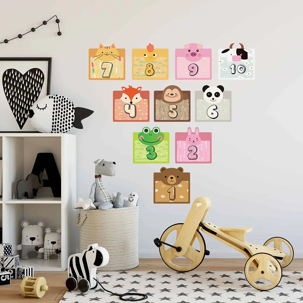 Sticker Sol Jeu de Marelle Chiffres – Autocollant PVC Éducatif Chambre Bébé Maternelle, Cadeau Parent-Enfant