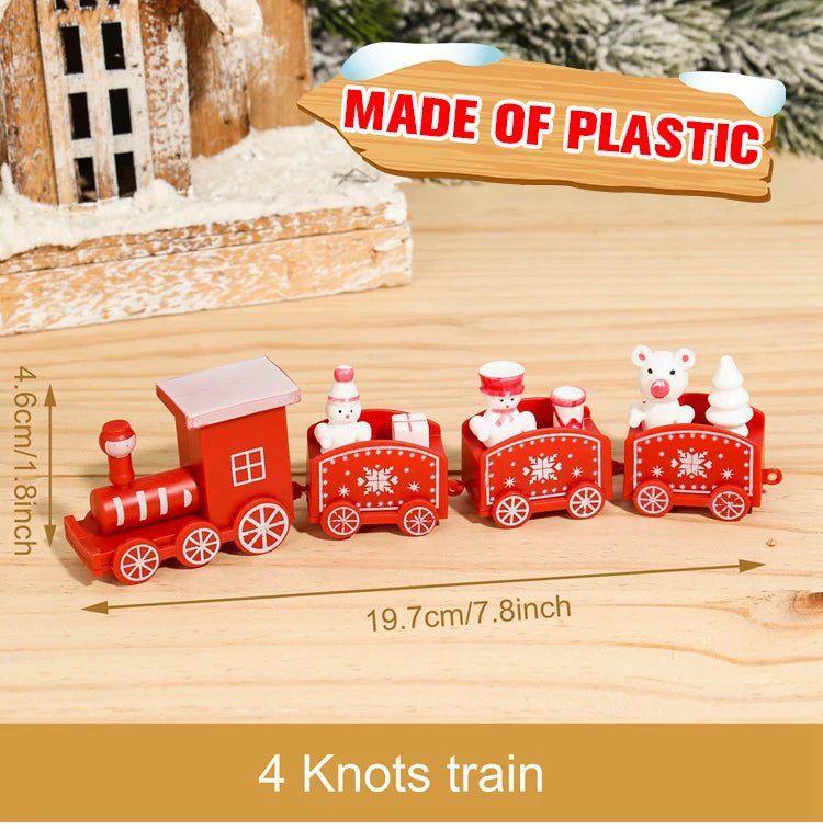 Train de Noël Miniature Bois – Décoration Sapin & Table Fêtes 2025, Cadeau Enfant Nouvel An 2026