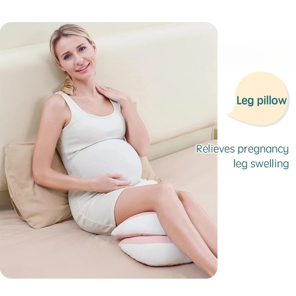 Coussin de Grossesse Coton – Oreiller Corps & Soutien Lombaire | Sommeil Femme Enceinte + 1 Oreiller Offert