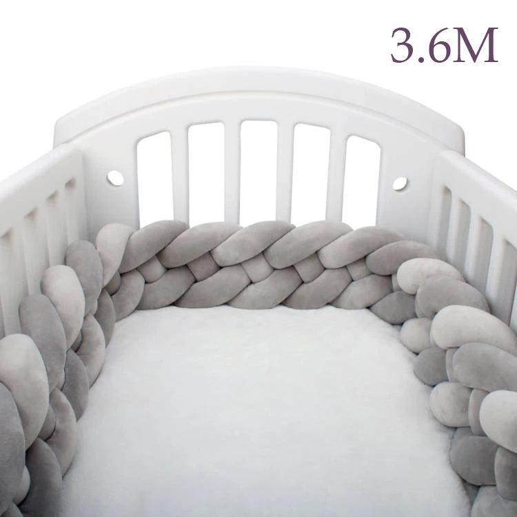 Tresse de Lit Bébé – Tour de Lit Tressé en Coton | 2.2M / 3M / 3.6M | Décoration Chambre Bébé