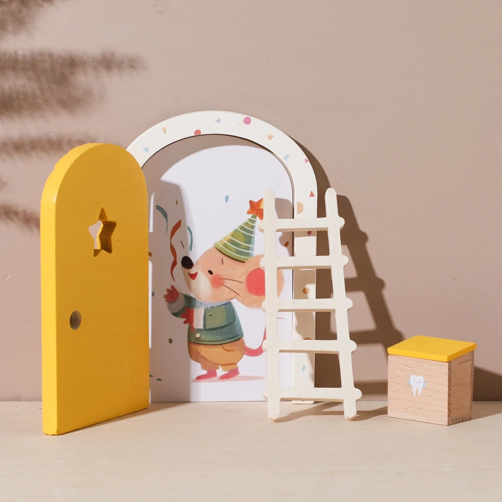Porte Fée Miniature en Bois & Boîte à Dent de Lait – Décoration Chambre Enfant Cadeau Naissance