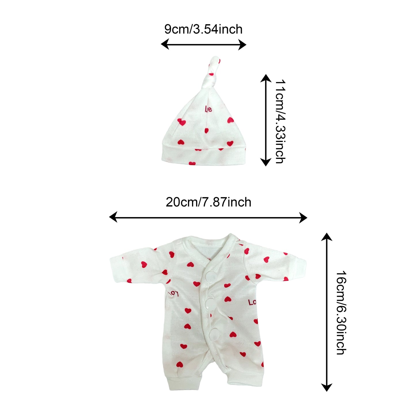 4 Styles Cutest Baby Romper Outfits for Size 8-9Inch Newborn Dolls Soft Touch Handmade High Quality Clothes With Hat