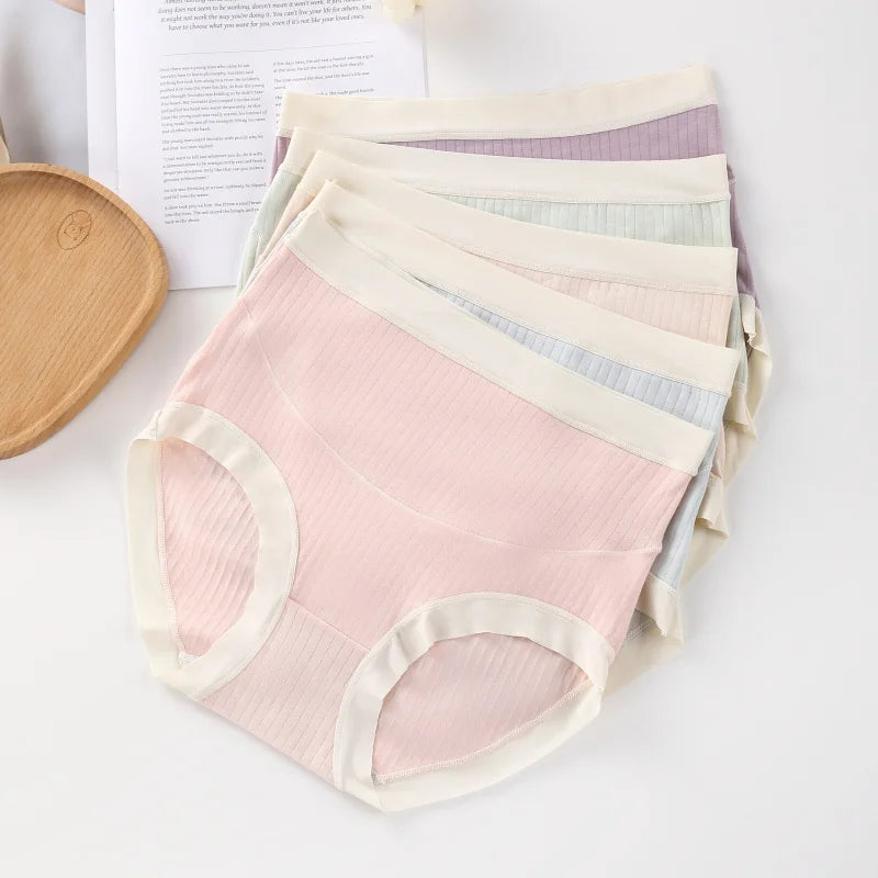 Lot de 3 Culottes Maternité Taille Haute — Coton & Élastane Respirant, Maintien Abdominal, M-XL