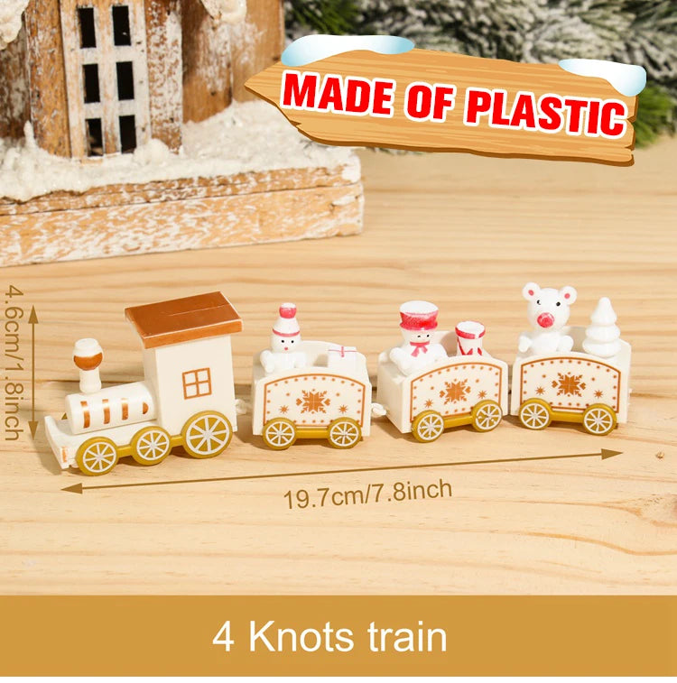 Train de Noël Miniature Bois – Décoration Sapin & Table Fêtes 2025, Cadeau Enfant Nouvel An 2026