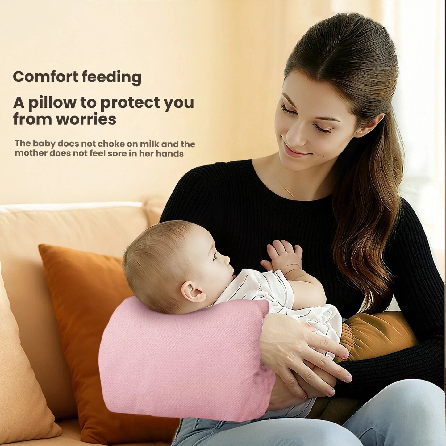 Coussin Allaitement Peluche Ultra-Doux – Bras Chauds & Confortables | Idéal Période Allaitement