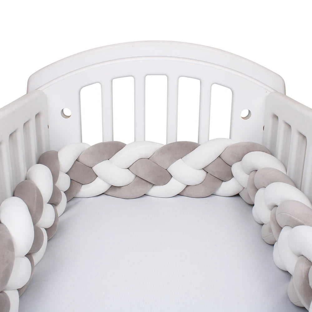 Tresse de Lit Bébé – Tour de Lit Tressé en Coton | 2.2M / 3M / 3.6M | Décoration Chambre Bébé