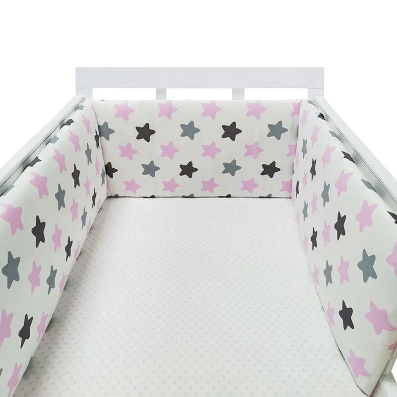 Tour de Lit Bébé Coton Motifs — Protège Barreaux Respirant 60x120 | 14 Coloris Fille & Garçon