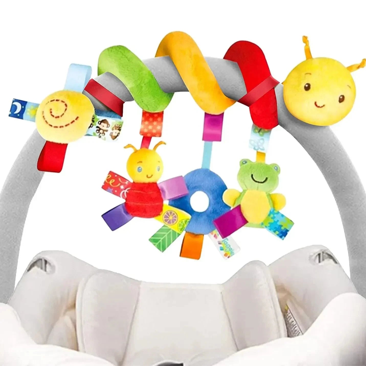 Spirale d’activité bébé poussette — Hochet Tissu Suspendu Lit Siège Auto | Cadeau Naissance Fille Garçon