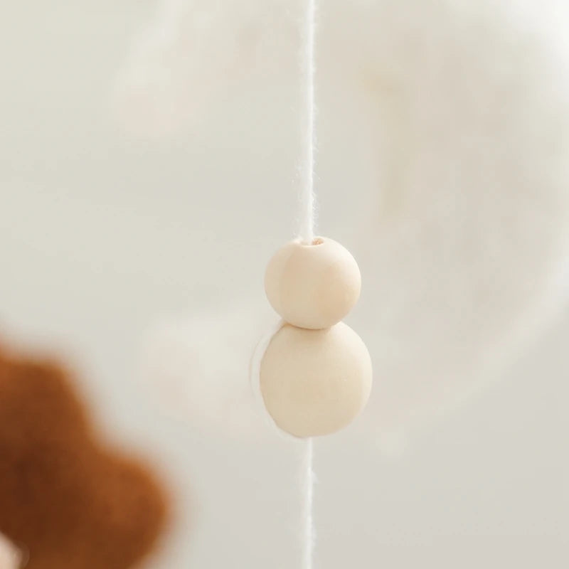 Mobile Hochet Bois & Crochet Bébé – Cloche Lit Étoiles & Pendentifs | Support Nuage | 27 Modèles