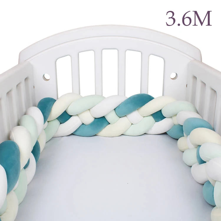 Tresse de Lit Bébé – Tour de Lit Tressé en Coton | 2.2M / 3M / 3.6M | Décoration Chambre Bébé
