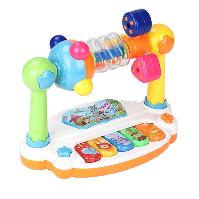 Piano Bébé Musical Rotatif Lumineux – Clavier Éveil Son & Lumière Tout-Petit 1 2 Ans