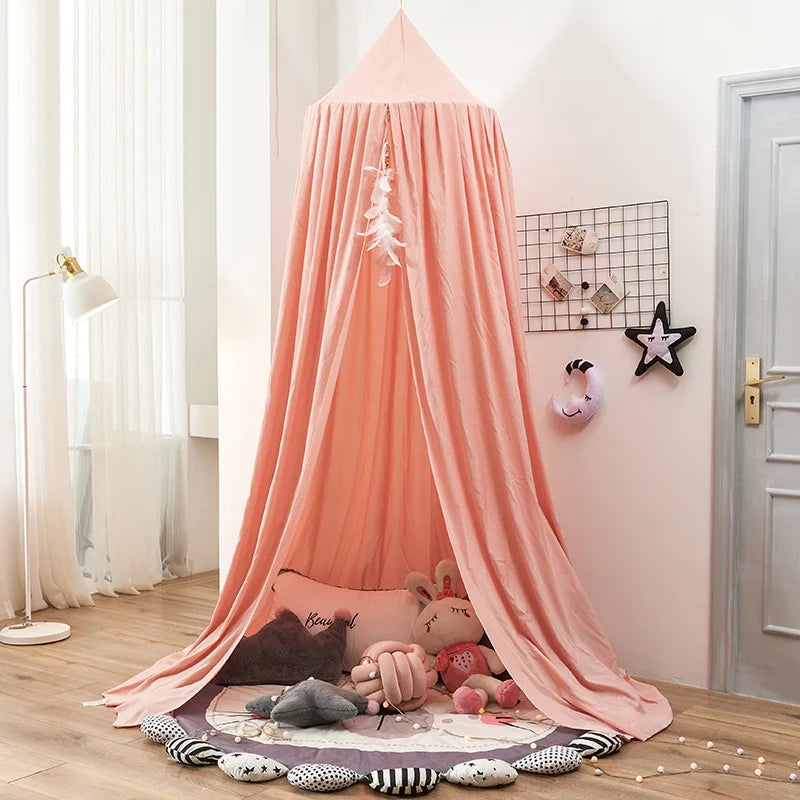 Ciel de lit bébé baldaquin moustiquaire — Tulle Féerique Princesse | Fille 12 Couleurs Décoration Chambre