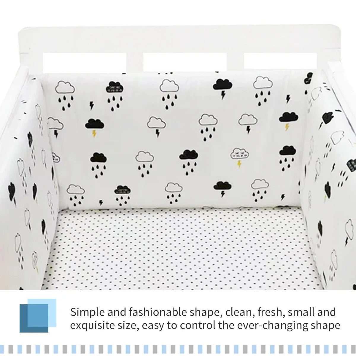 Tour de Lit Bébé Coton Motifs — Protège Barreaux Respirant 60x120 | 14 Coloris Fille & Garçon
