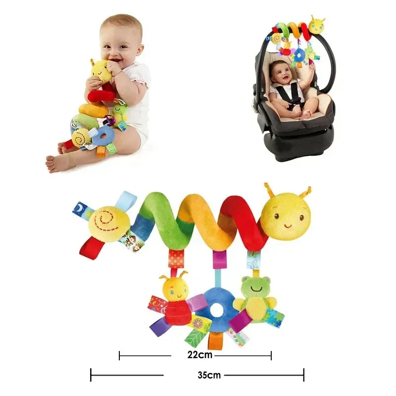 Spirale d’activité bébé poussette — Hochet Tissu Suspendu Lit Siège Auto | Cadeau Naissance Fille Garçon