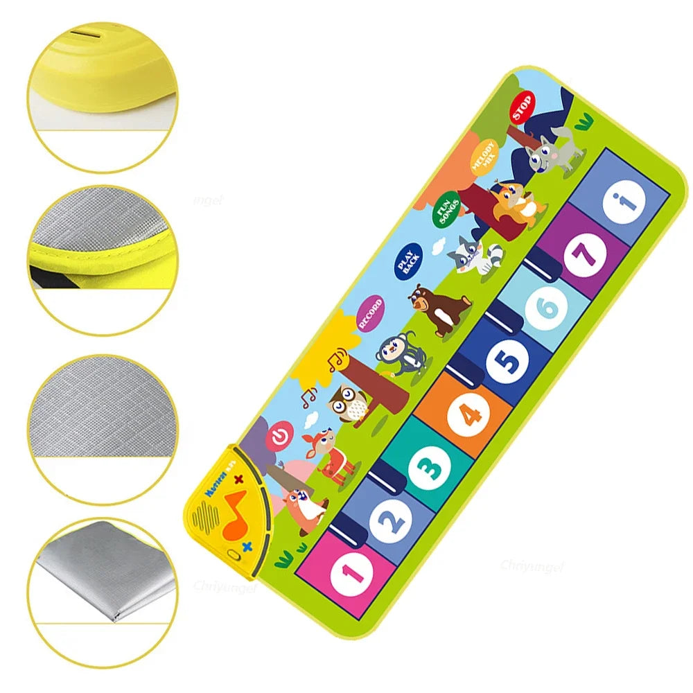 Tapis Piano Musical Enfant – Clavier Danse & Fitness au Sol | Fille & Garçon | 3 Modèles