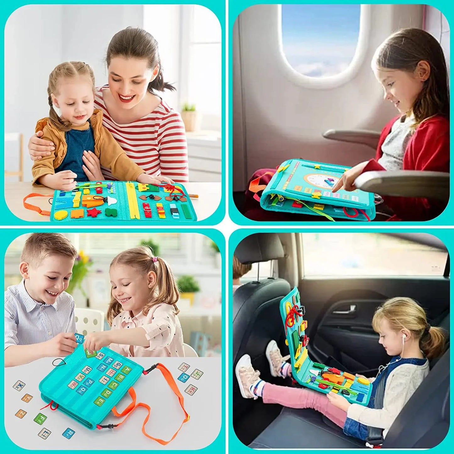 Busy Board Montessori Habillage – Cadre d'Habillage Autonomie Motricité Fine | Fille & Garçon 1-3 Ans