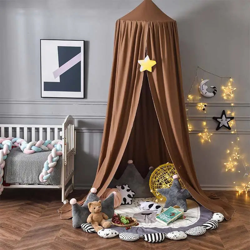 Ciel de lit bébé baldaquin moustiquaire — Tulle Féerique Princesse | Fille 12 Couleurs Décoration Chambre