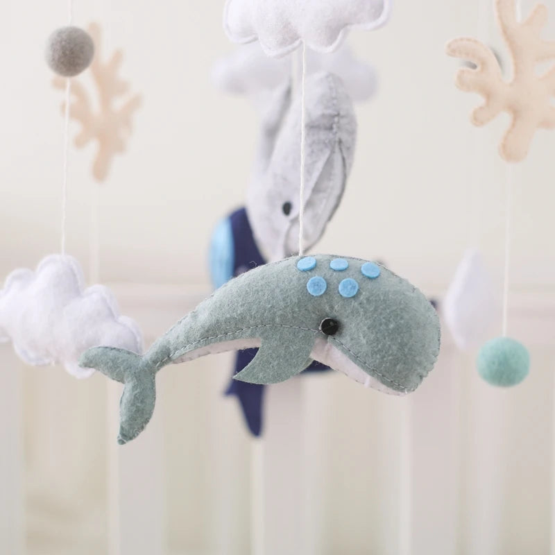 Mobile Hochet Bois & Crochet Bébé – Cloche Lit Étoiles & Pendentifs | Support Nuage | 27 Modèles