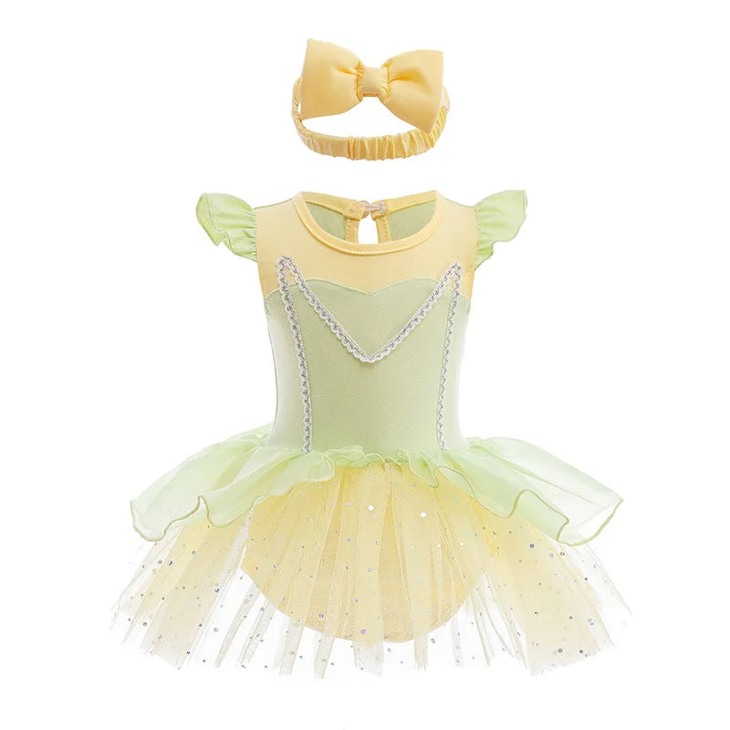 Robe Tutu Princesse Bébé Fille avec Bandeau – Tenue Anniversaire, Baptême & Cérémonie 3-18 Mois