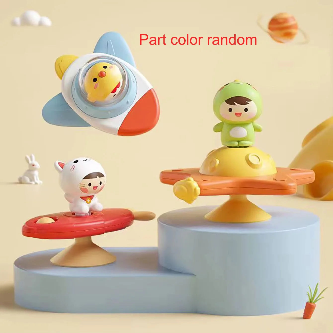 Jouet Ventouse Bébé Spinner Animal – Toupie Bain & Table Éveil Sensoriel 0-3 Ans