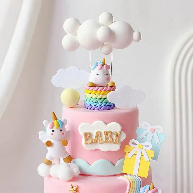 Cake Topper Licorne Arc-en-Ciel – Décoration Gâteau Anniversaire Fille 16 18 Ans & Baby Shower