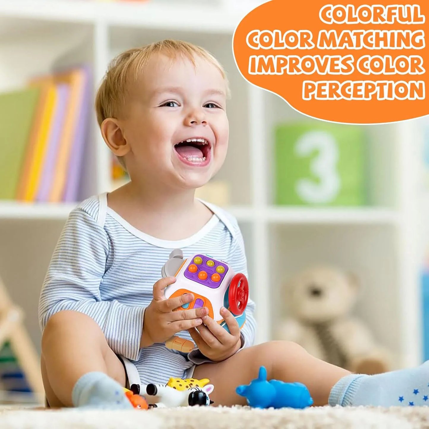 Busy Board Cube Montessori Bébé – Jouet Éducatif Sensoriel Motricité Fine | 5 Modèles | Voyage