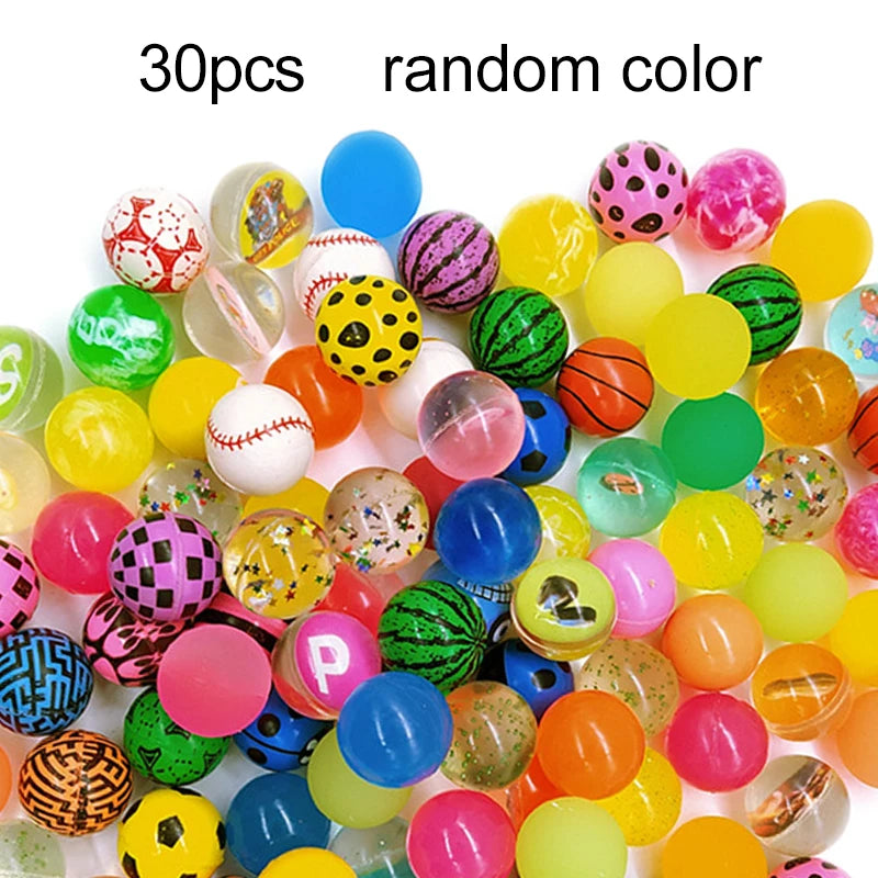 Lot Mini Balles Rebondissantes Enfant 10/20/30 Pièces – Balle Caoutchouc Colorée Intérieur Extérieur 6-12 Ans
