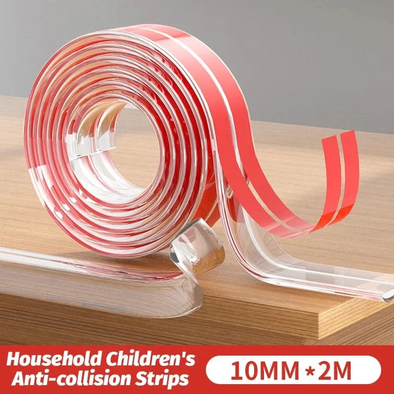 Protection angle transparent bébé — Bande PVC Auto-Adhésive | 8 Tailles 10-15mm, 1-5m