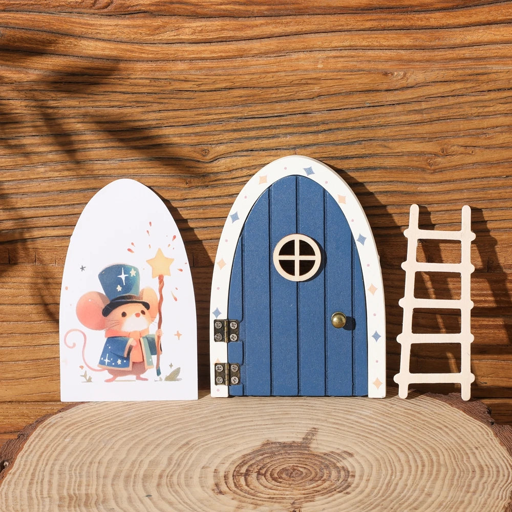 Porte Fée Miniature en Bois & Boîte à Dent de Lait – Décoration Chambre Enfant Cadeau Naissance