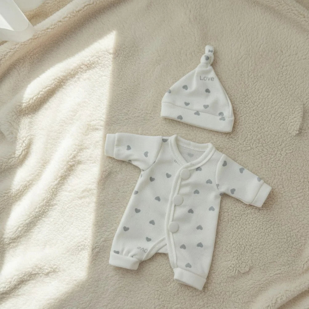 4 Styles Cutest Baby Romper Outfits for Size 8-9Inch Newborn Dolls Soft Touch Handmade High Quality Clothes With Hat