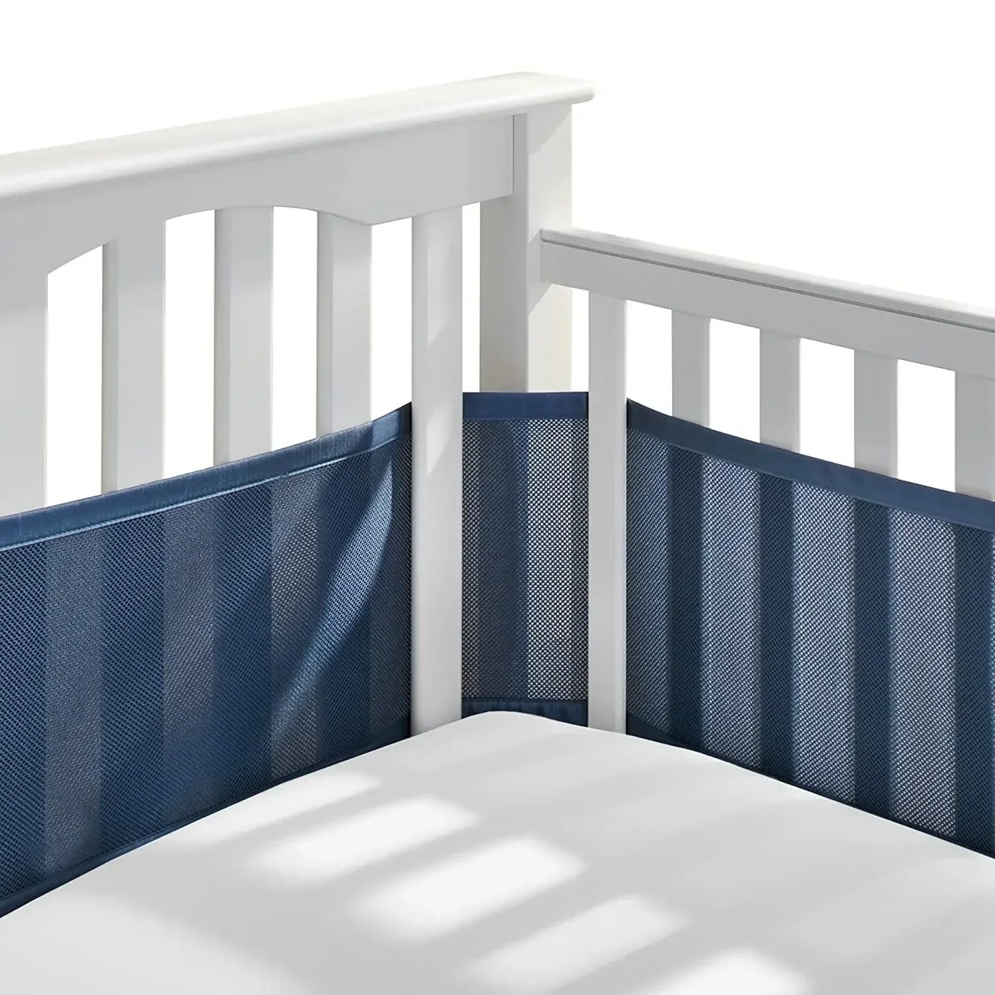 Tour de Lit Respirant Bébé — Mesh 4 Panneaux Protection Barreaux Anti-Étouffement