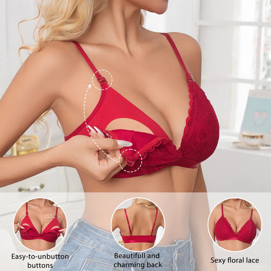 Soutien-gorge allaitement ouverture frontale — Sans Armatures Coton Confortable | Grossesse & Maternité